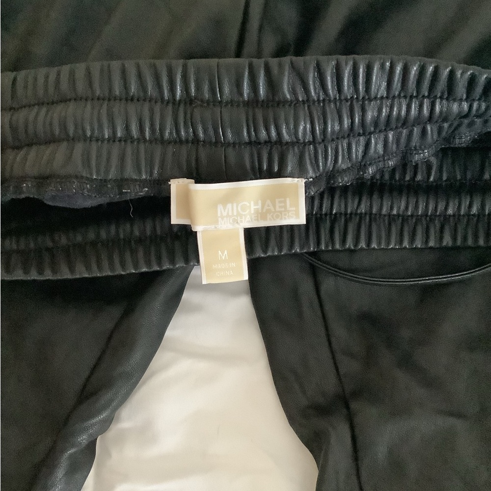 Michael Kors Black Leather Trousers